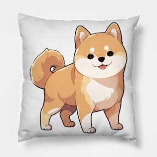 Cute Chibi Shiba Inu Waiting Pillow