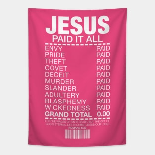 Jesus Paid It All Tapestry