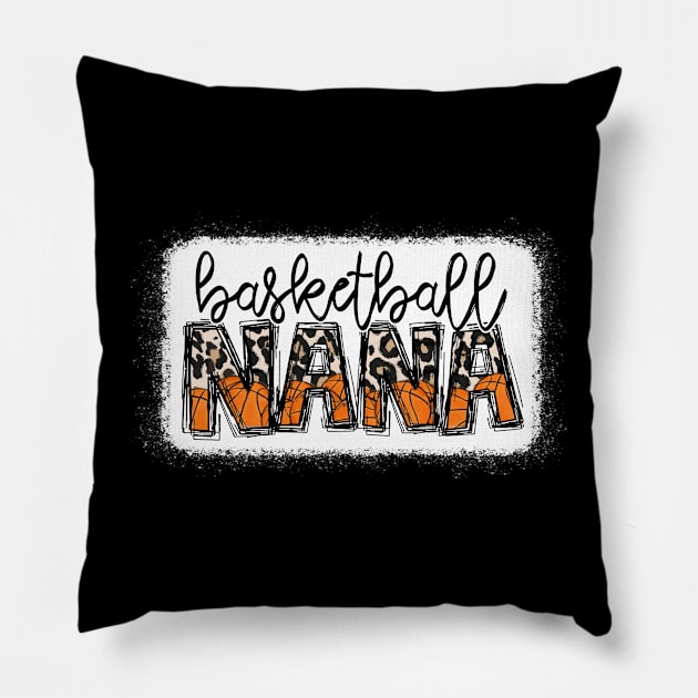 Basketball Nana Leopard Shirt Basketball Nana Pillow by Wonder man 