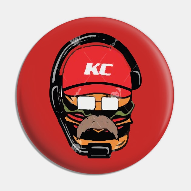 andy reid frozen Mustache Pin by l designs