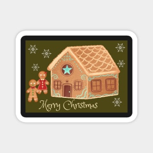 Merry Christmas gingerbread house Magnet