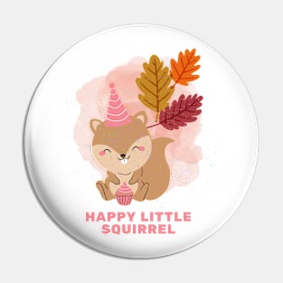 Happy Little Squirrel Pin