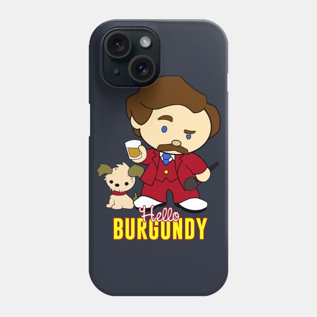 Hello Burgundy (with Title) Phone Case by RangerRob