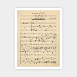 Rossini | Original handwritten score by Gioachino Rossini Magnet