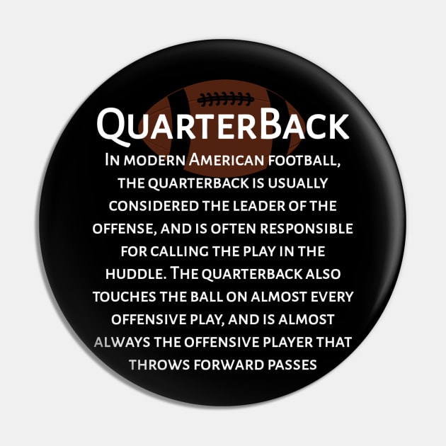 QuarterBack American Football Pin by radeckari25