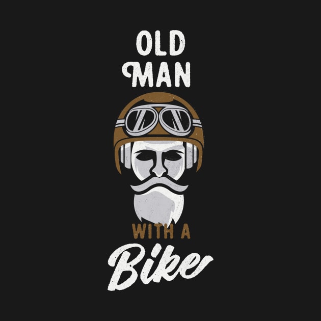 Old Man Motorcycle Club Vintage Grunge Biker by Foxxy Merch