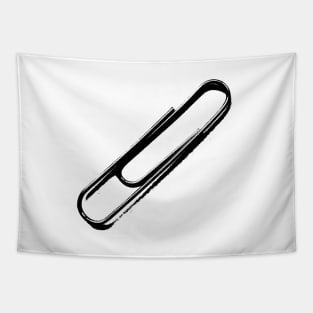 The Paperclip - black edition Tapestry