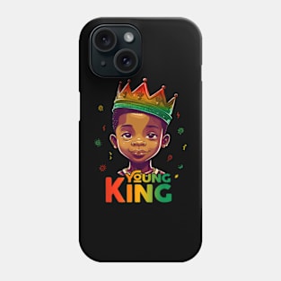 Black History Month Shirts For Young King Afro Boys Kids Phone Case