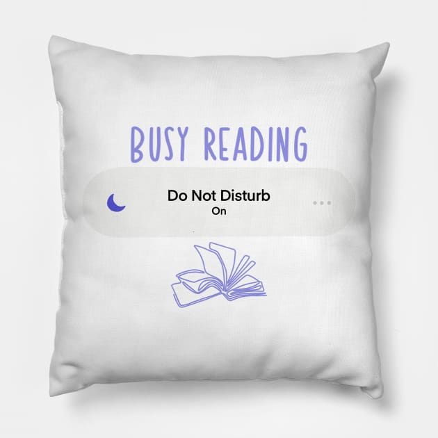 busy reading Pillow by nicolecella98