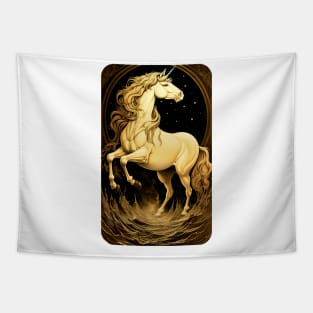 Vintage Unicorn Painting Tapestry