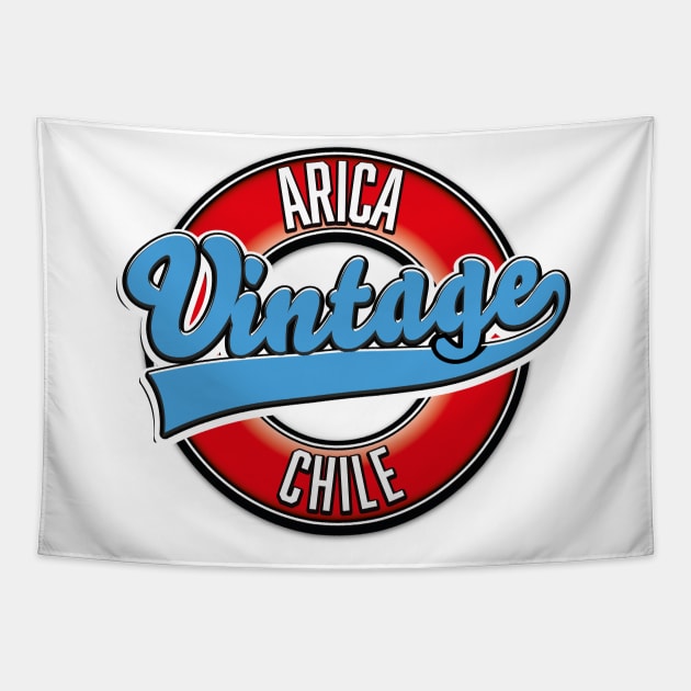 Arica chile vintage logo Tapestry by nickemporium1