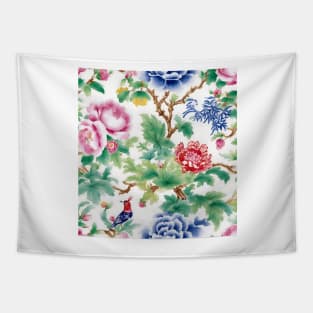 Chinoiserie flowers and birds Tapestry