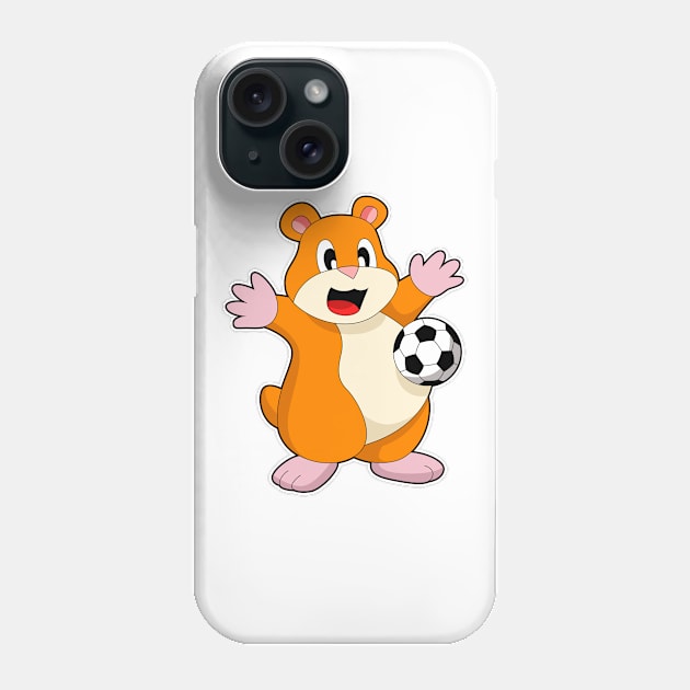 Hamster Soccer player Soccer Phone Case by Markus Schnabel