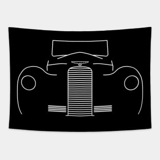 1948 Hillman Minx Mk II classic British car white outline graphic Tapestry