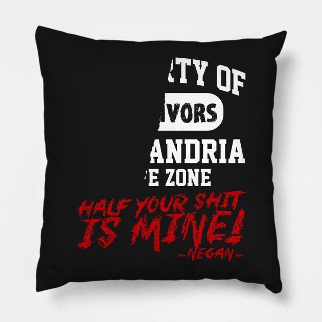 ALEXANDRIA SAFE ZONE NEGAN EDITION Pillow by criss leontis