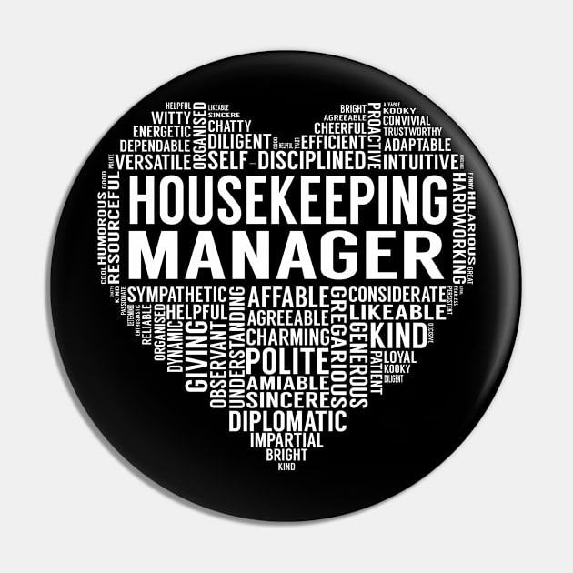 Human Resources Manager Heart Pin by LotusTee