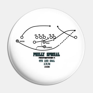 "Philly Special" White Pin