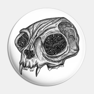 Cosmic Cat Skull by Skye Rain Art Pin