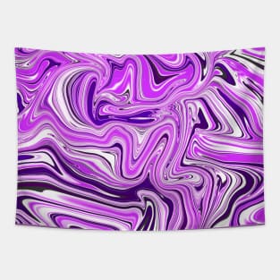 Purple Digital Fluid Art Tapestry