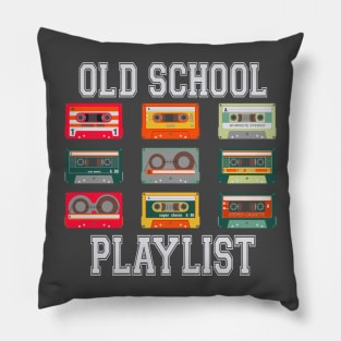 Old School Playlist Tee Pillow