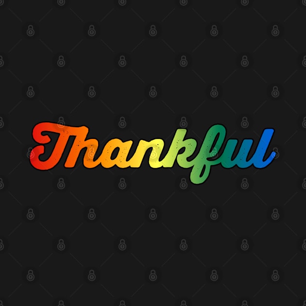 Thankful Rainbow Color Typography Winter/Fall Family by Inspire Enclave