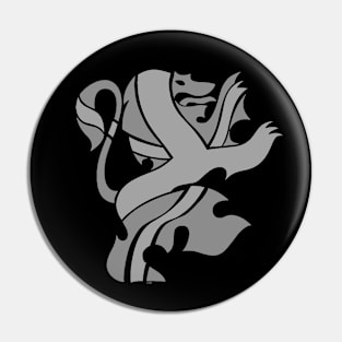 Steed and Purdey - Monochrome Avenging British Lion Pin