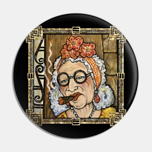 Cigar Lady Pin