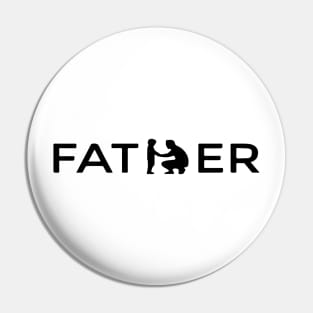 Template design on the theme of family affection, father and son. Pin