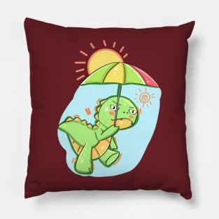 Green dinosaur Pillow