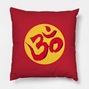 Spiritual Awakening Yoga Meditation Om Aum Symbol Pillow