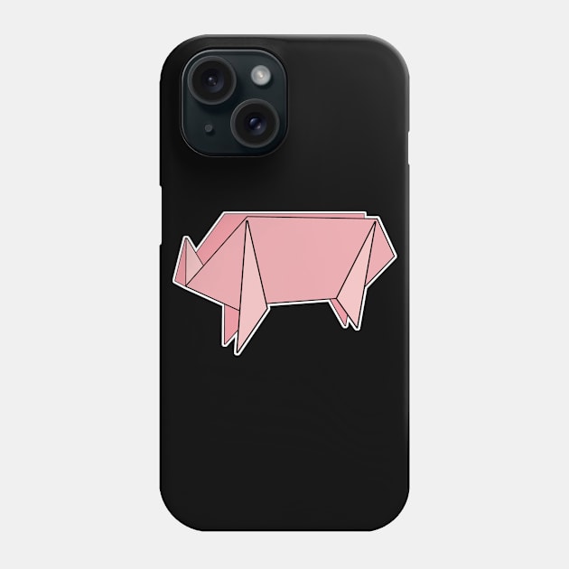 Pig Origami Sticker Style Design Phone Case by aaallsmiles