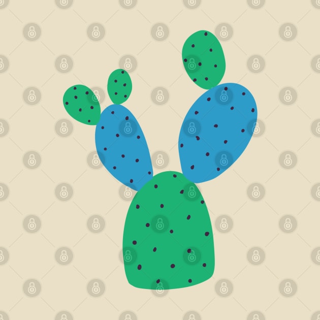 Green & Blue Cactus by Salty Siren Studios