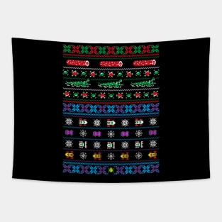 Frogger Ugly Christmas Sweater Tapestry