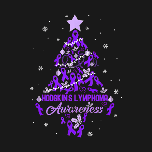 Christmas Tree Hodgkin's Lymphoma Awareness T-Shirt