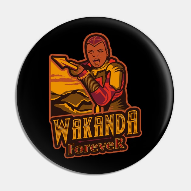 Wakanda Forever Pin by dayaganggu