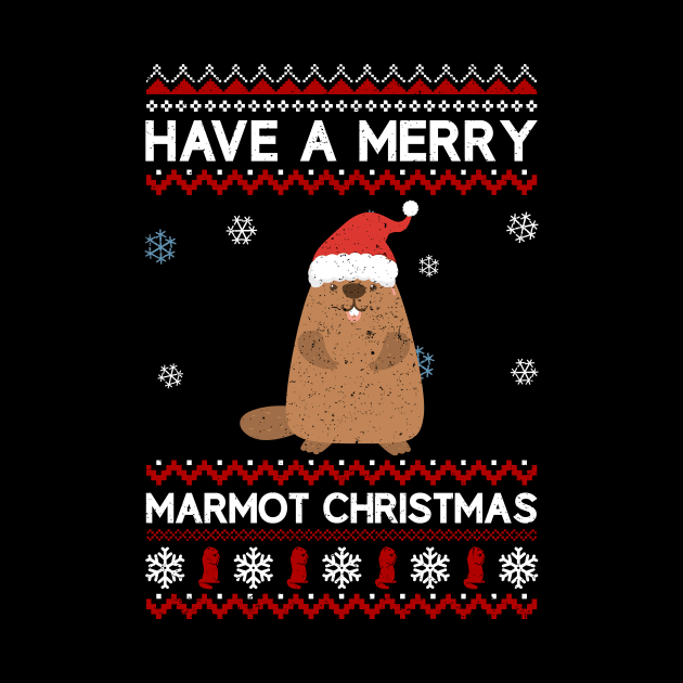 Marmot Have A Merry Xmas Ugly Christmas by maximel19722