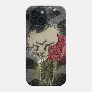 Skull and the Crow Phone Case