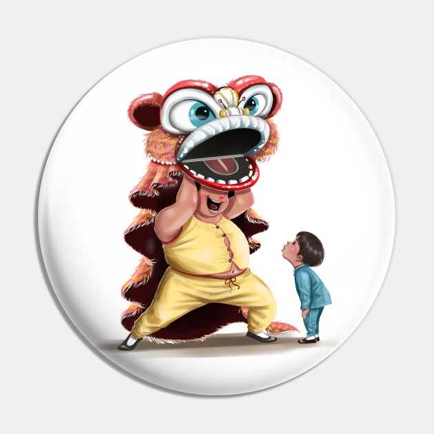 Lion Dance Pin by YonoStore