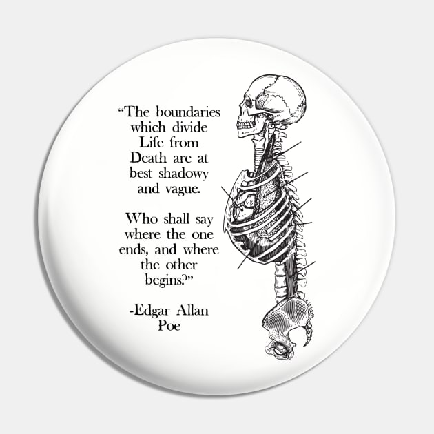 Edgar Allan Poe : The Premature Burial Pin by boutiquedhorreur