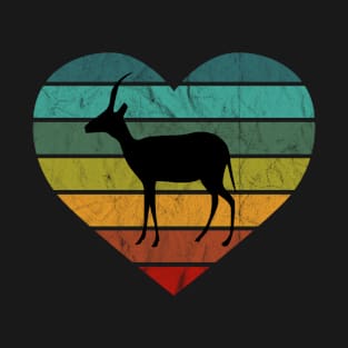 I Love Antelopes Gazelles Retro Heart T-Shirt