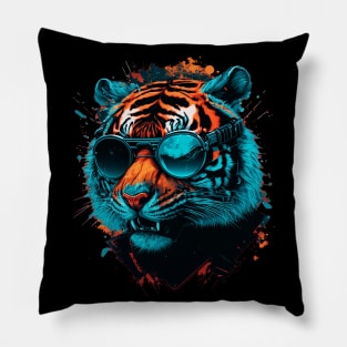 Pop Culture Tigre Wearing Sunglasses Pillow