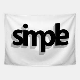 Simple (3D black) Tapestry