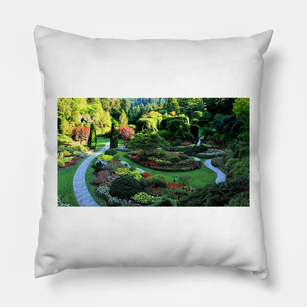 Butchart Gardens 1 Pillow by charlesk