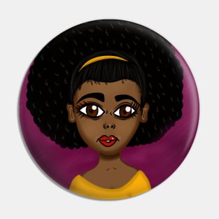 black girl magic cute digital artwork Pin