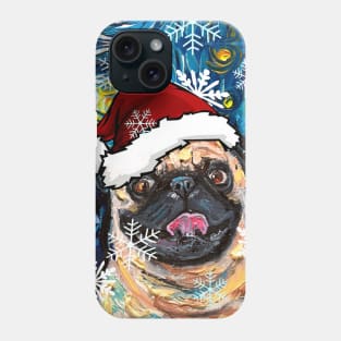 Fawn Pug Santa Phone Case