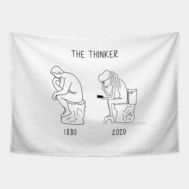 The Thinker Tapestry by Maddie McLennon