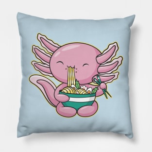 Noodle Bliss: Axolotl's Ramen Feast Pillow