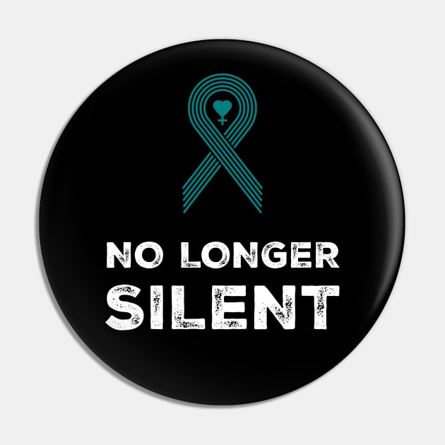 No Longer Silent, Sexual Assault Awareness Month Pin by Adam Brooq