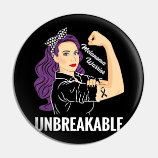 Melanoma Cancer Warrior Awareness Skin Unbreakable Pin