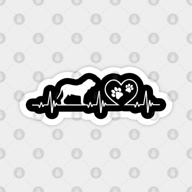 Fila brasileiro Lover Heartbeat Magnet by Barking Boutique